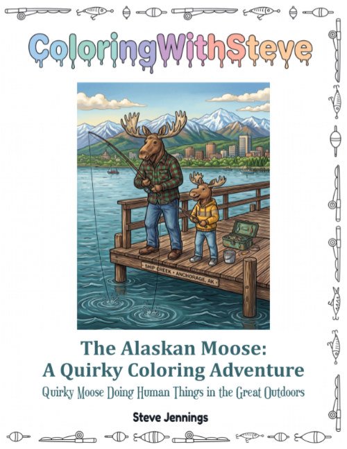The Alaskan Moose: A Quirky Coloring Adventure Coloring Book